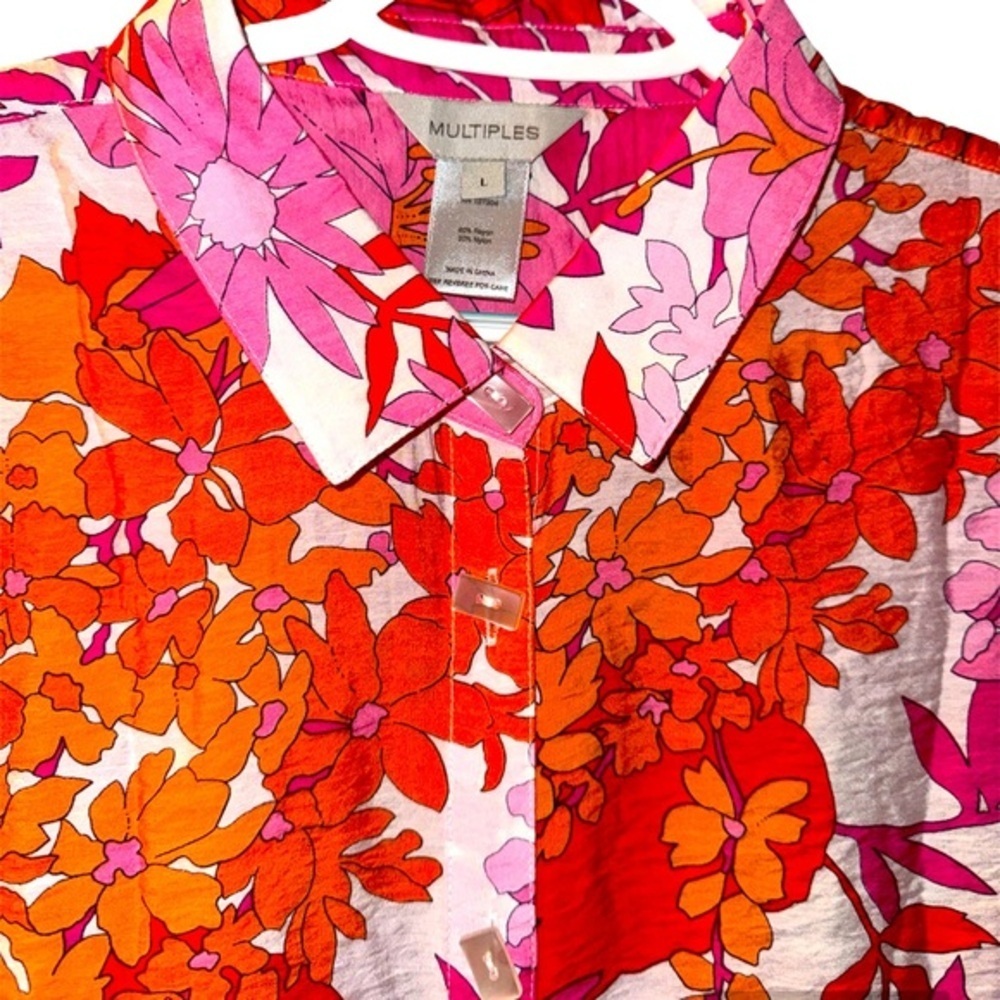 NWT- Floral woven shirt.
